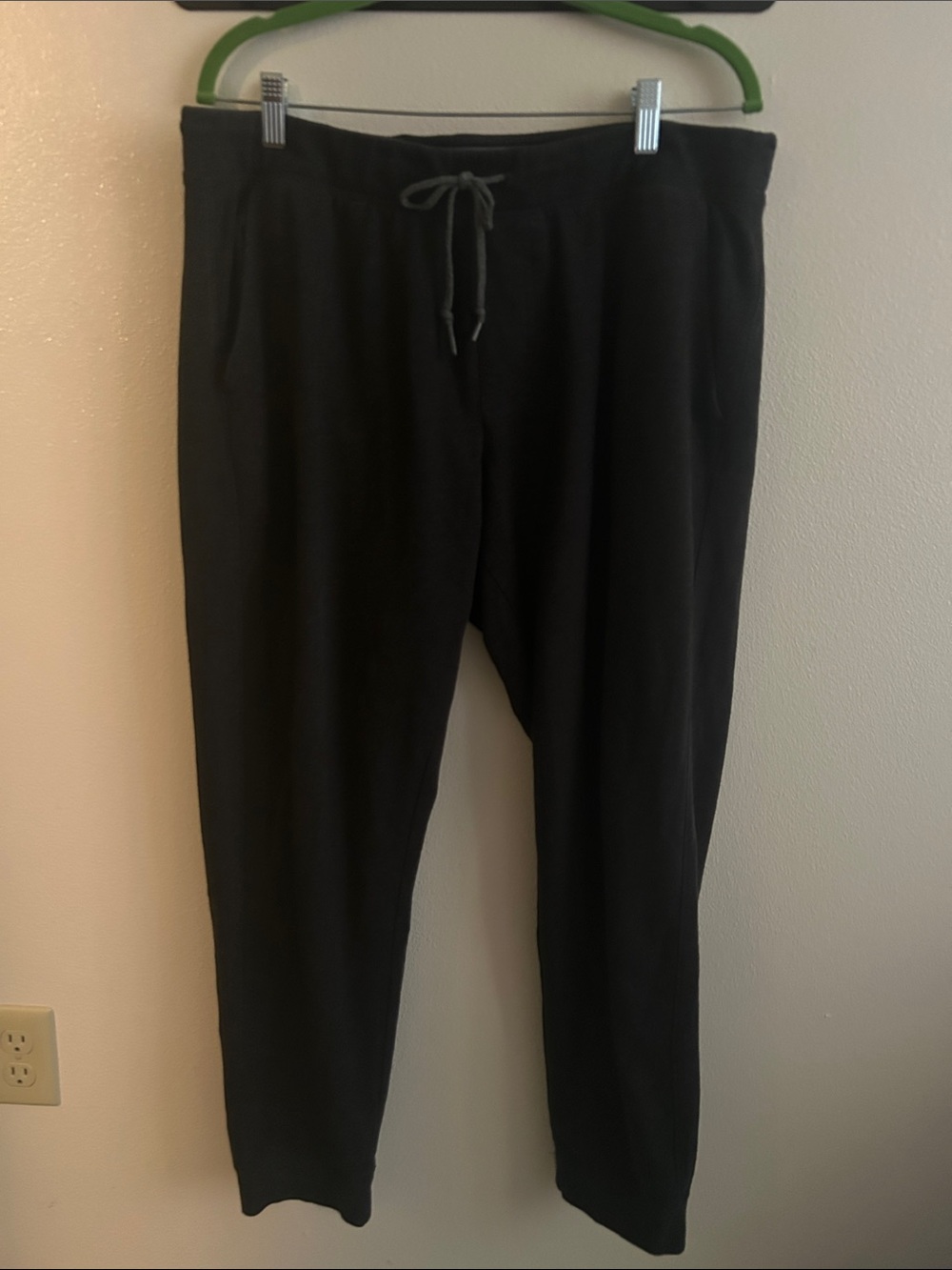Men's Charcoal Gray Elastic Drawstring Casual Joggers Sweatpants: XL